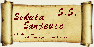 Sekula Šanjević vizit kartica